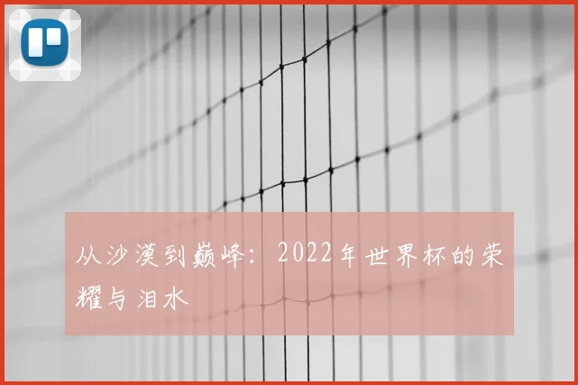 从沙漠到巅峰：2022年世界杯的荣耀与泪水