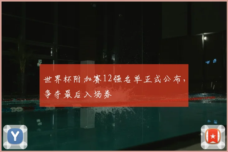 世界杯附加赛12强名单正式公布,争夺最后入场券